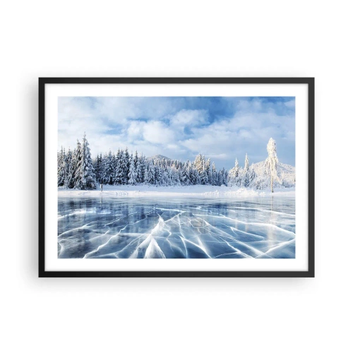 Plakát v černém rámu - Oslnivý a krystalický pohled - 70x50 cm