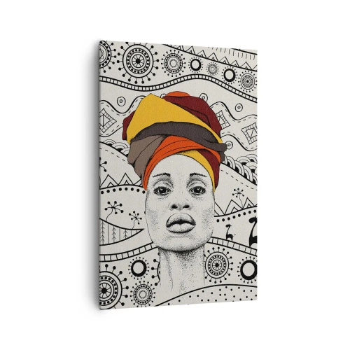 Obraz na plátně - Africký portrét - 80x120 cm