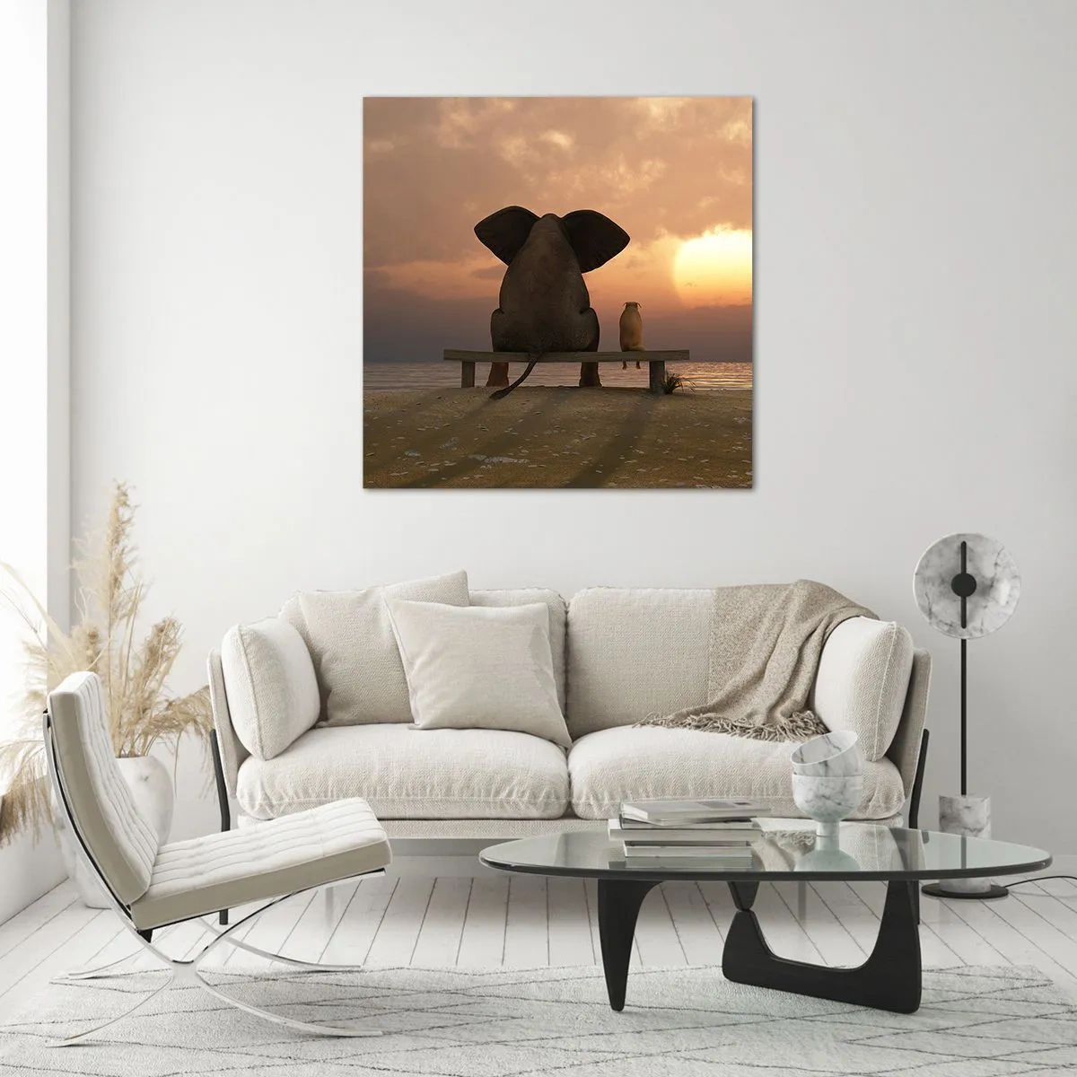 Obraz na skle - Je skvělé spolu mlčet - 40x40 cm