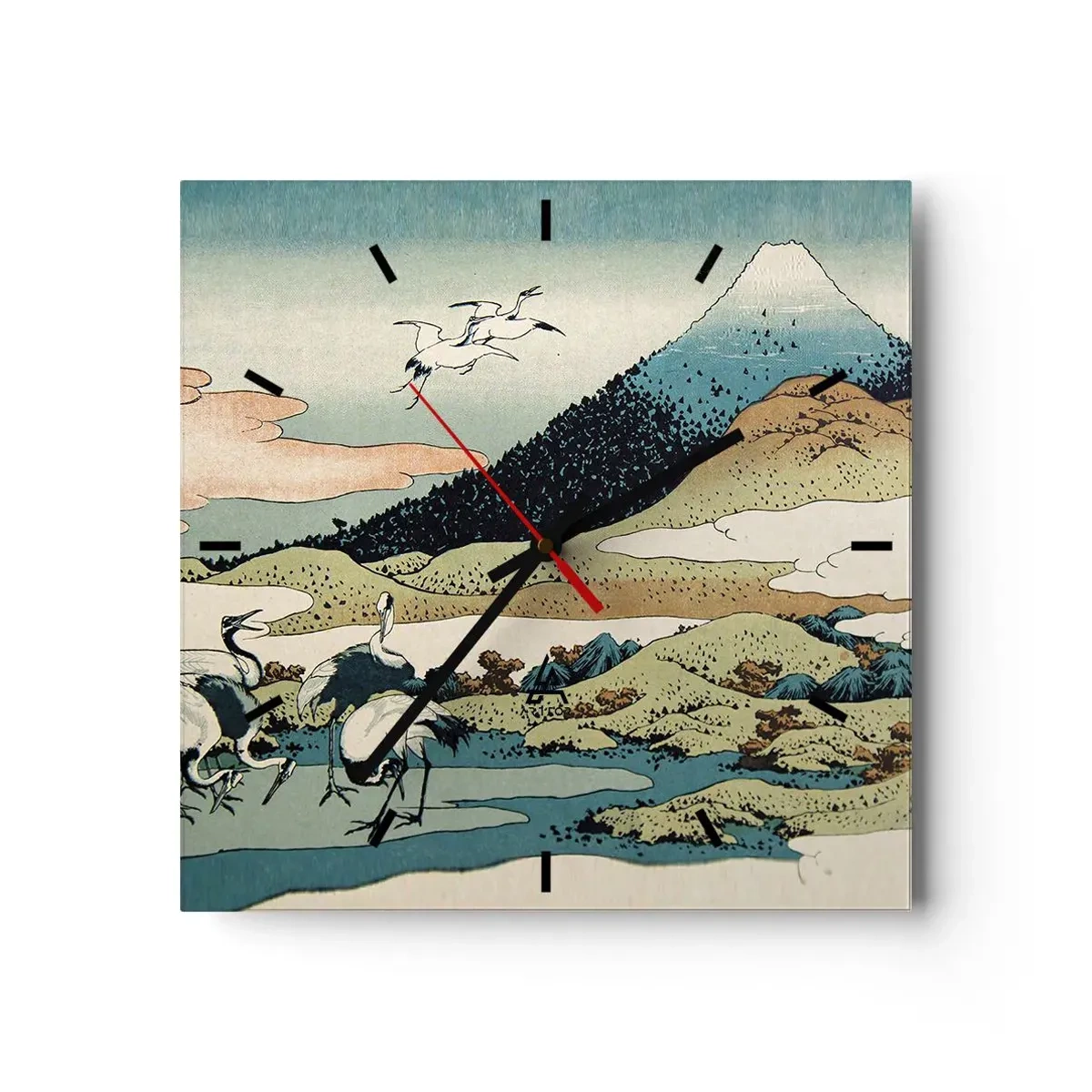 Nástěnné hodiny - V japonském duchu - 30x30 cm