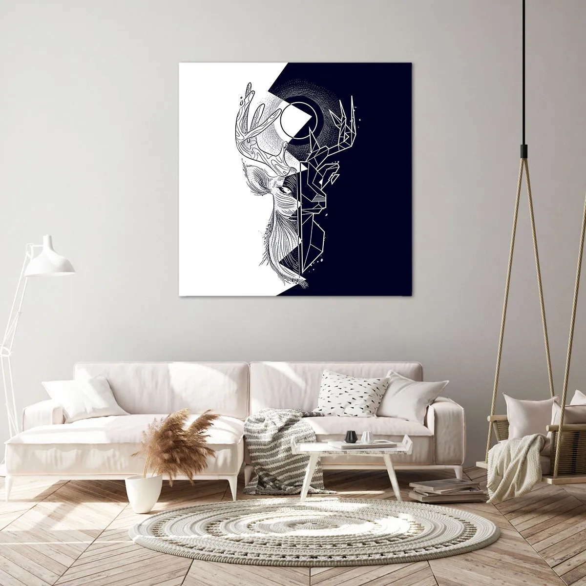 Obraz na plátně - Válka a jednota opaků - 70x70 cm