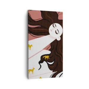 Obraz na plátně - Sen o zlatém koni - 45x80 cm