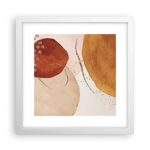 Plakát v bílém rámu - Zaoblení a pohyb - 30x30 cm