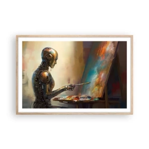 Plakát v rámu světlý dub - Umění budoucnosti - 91x61 cm