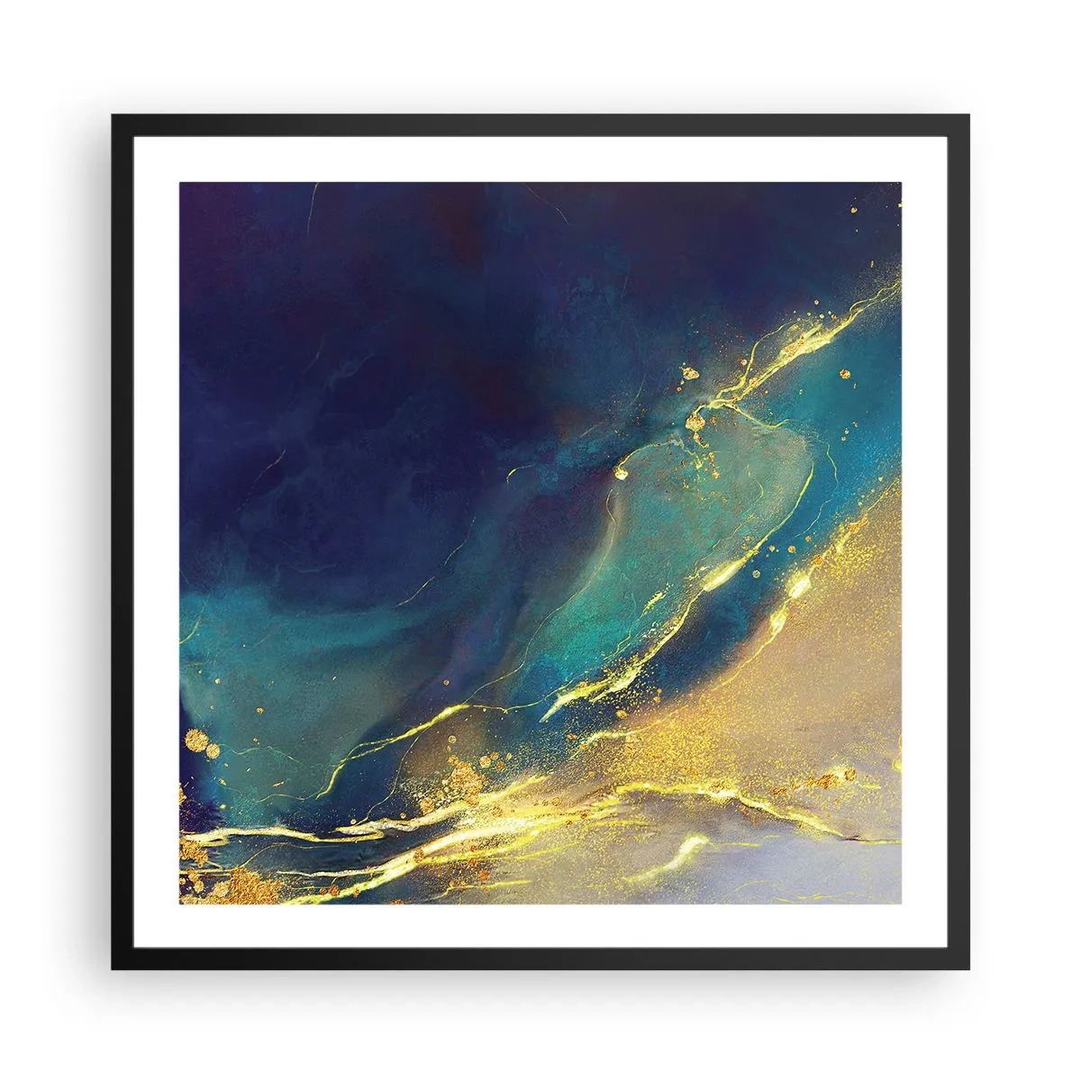 Plakát v černém rámu - Zlatý močál - 60x60 cm