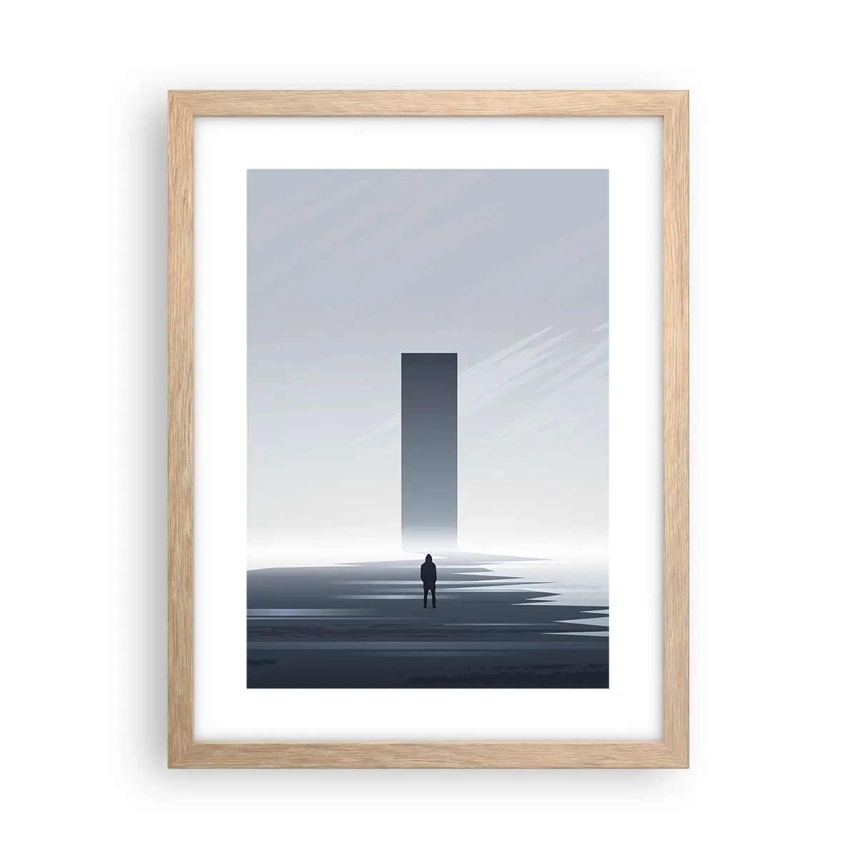 Plakát v rámu světlý dub - Příležitost nebo hrozba? - 30x40 cm