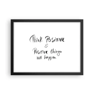 Plakát v černém rámu - Jak žít? - 40x30 cm