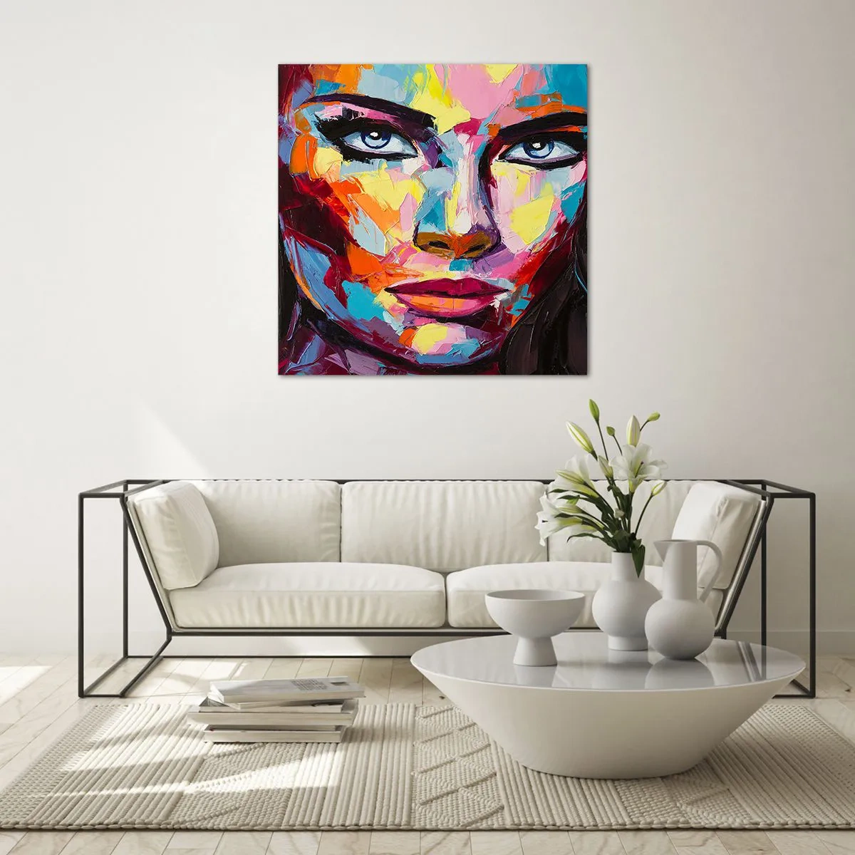 Obraz na skle - Také barevná duše - 60x60 cm