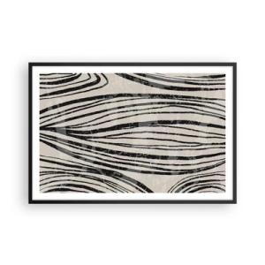 Plakát v černém rámu - Močál s liniemi - 91x61 cm