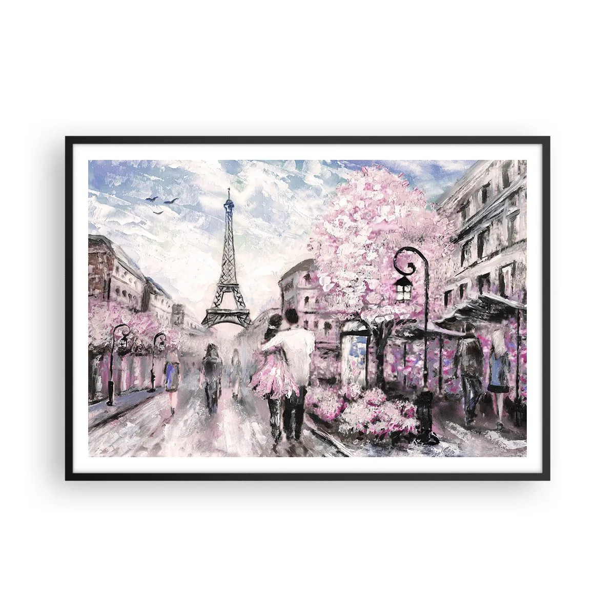 Plakát v černém rámu - Když se zamilovat, tak jenom v… - 100x70 cm