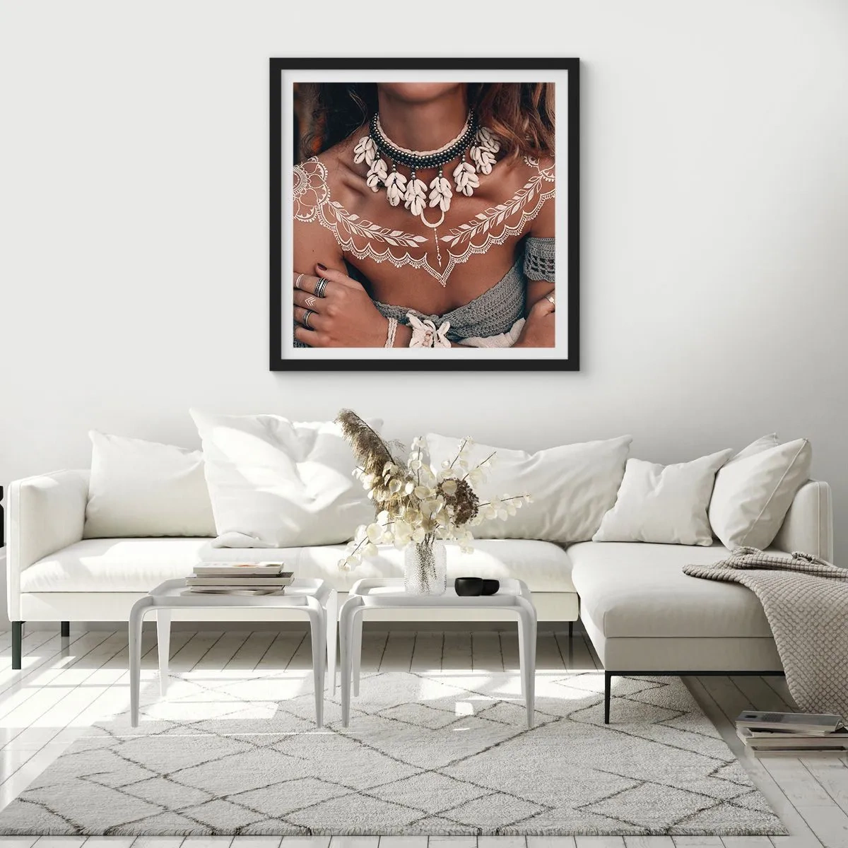 Plakát v černém rámu - Talismany, rituály ženskosti - 60x60 cm