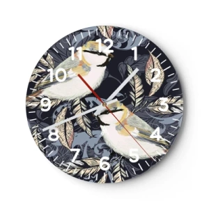 Nástěnné hodiny - Žlutomodrá píseň - 40x40 cm