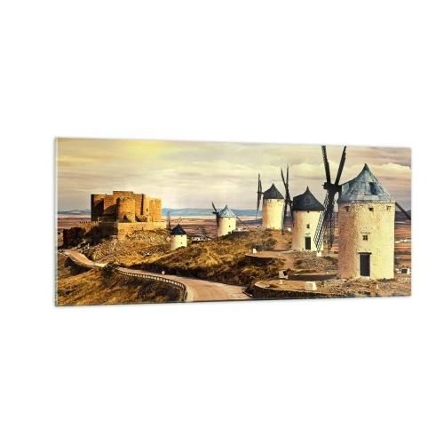 Obraz na skle - Brzy se objeví Don Quijote - 100x40 cm