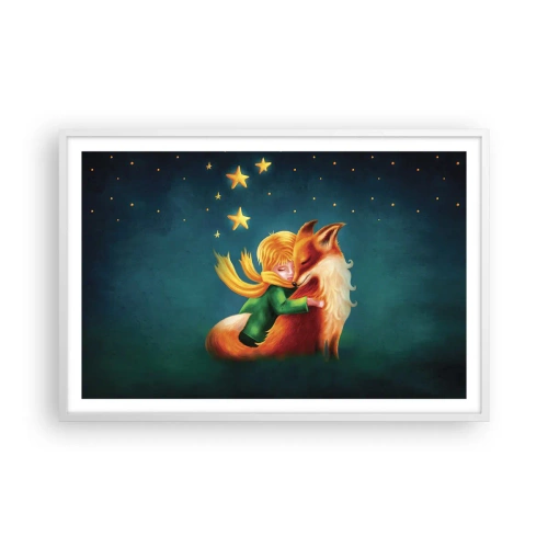Plakát v bílém rámu - Malý princ - 91x61 cm