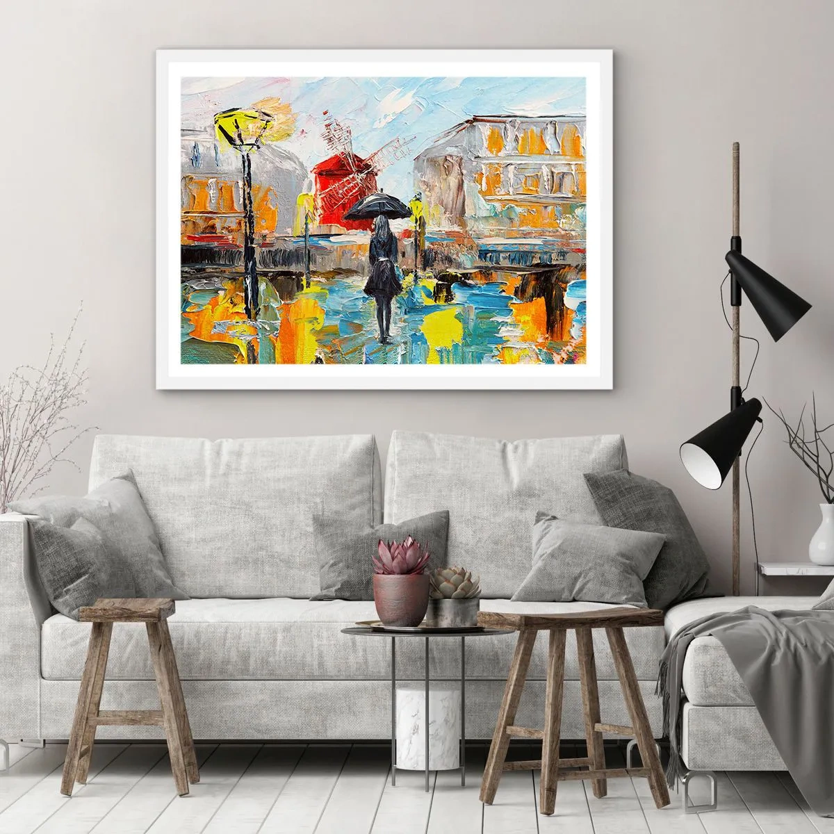 Plakát v bílém rámu - Pařížské legendy - 40x30 cm
