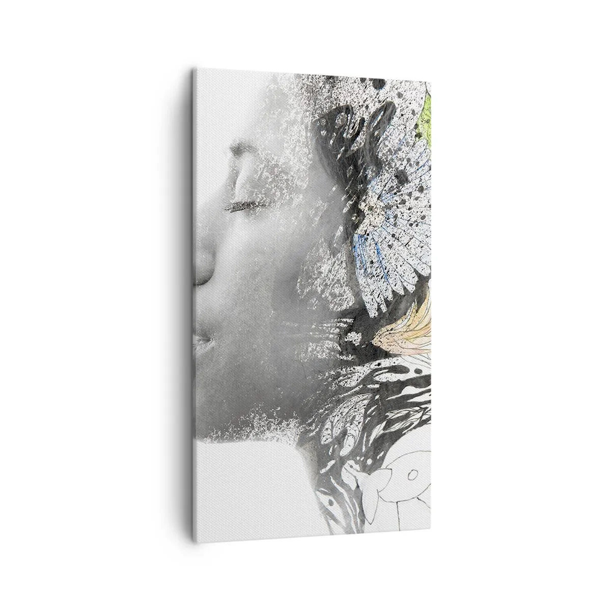 Obraz na plátně - Ponořená do přírody - 45x80 cm