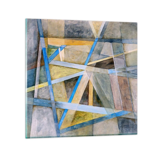Obraz na skle - Přímo nebo diagonálně? - 30x30 cm