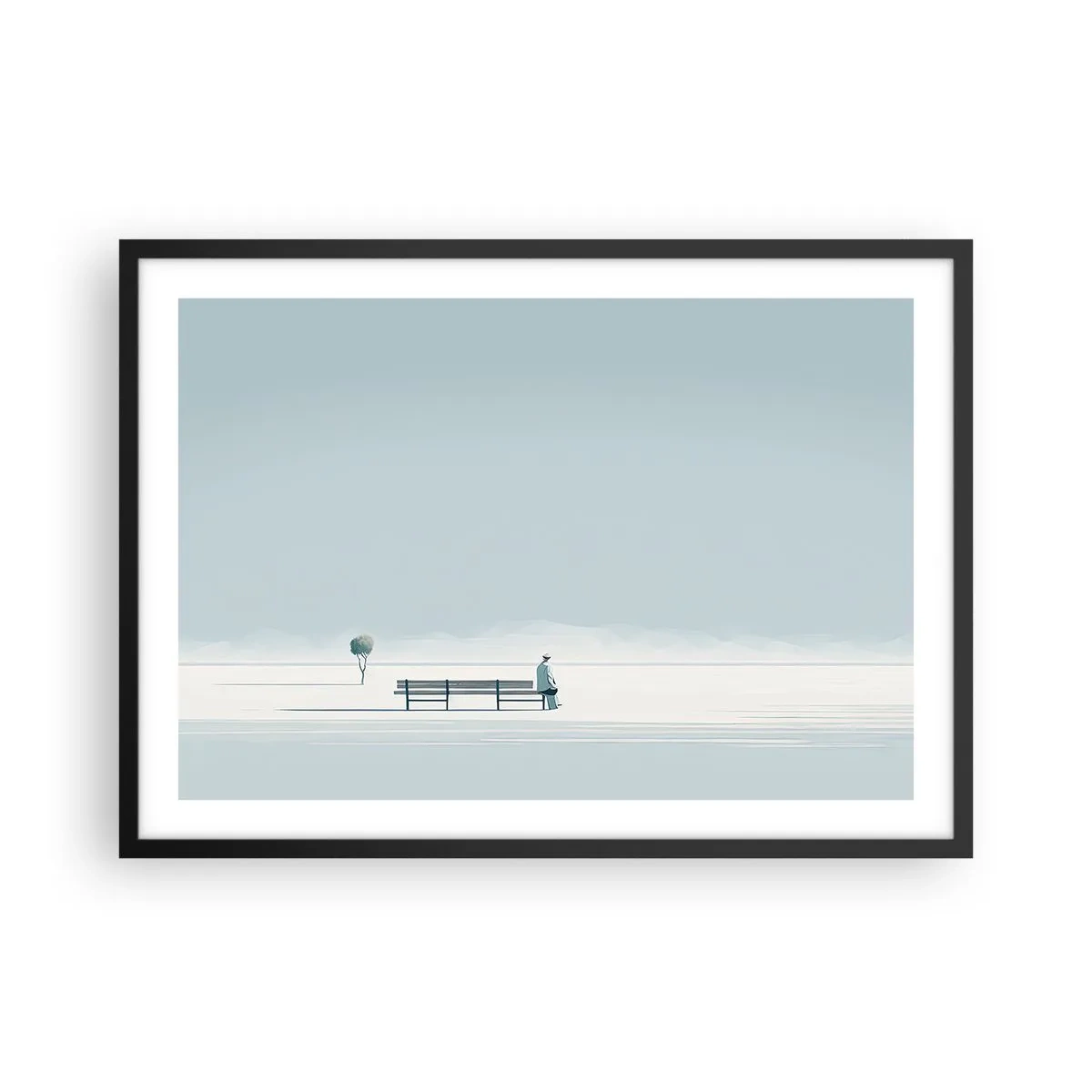 Plakát v černém rámu - Ano, čekám. - 70x50 cm