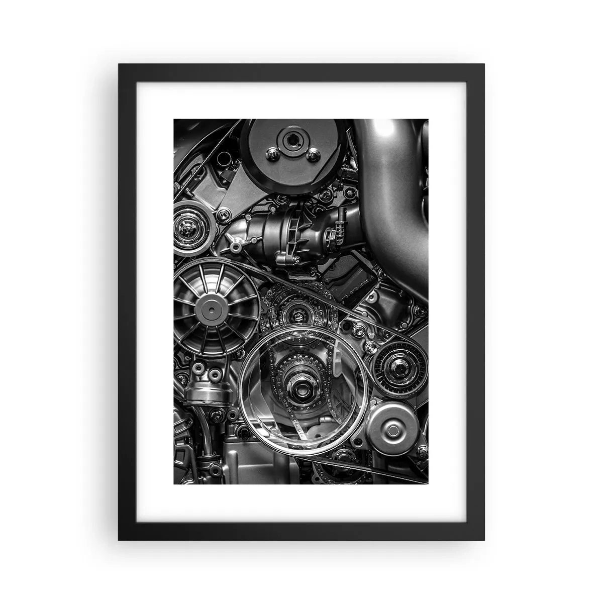 Plakát v černém rámu - Poezie mechaniky - 30x40 cm
