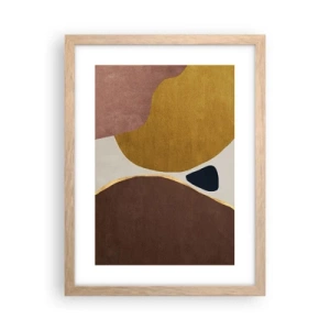 Plakát v rámu světlý dub - Abstrakce – místo v prostoru - 30x40 cm