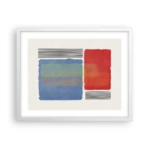 Plakát v bílém rámu - Duch a písmeno geometrie - 50x40 cm