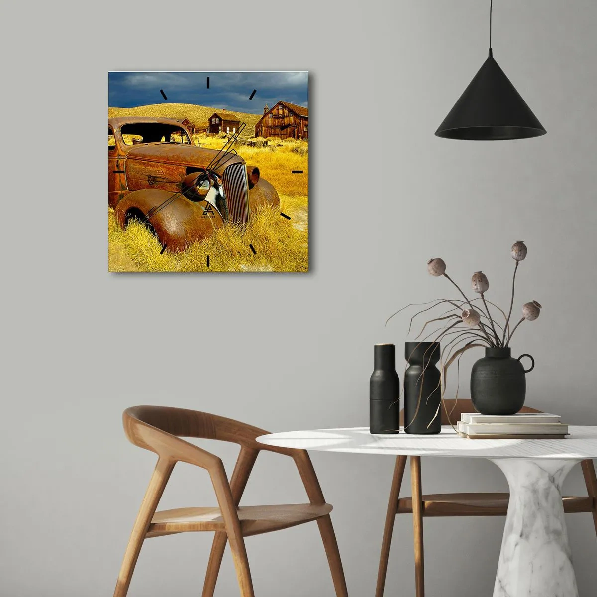 Nástěnné hodiny - Zasloužený odpočinek - 40x40 cm