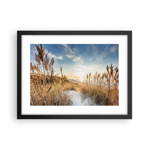 Plakát v černém rámu - Severní pláž - 40x30 cm