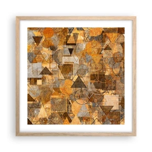 Plakát v rámu světlý dub - Svět zachycený v podobě - 50x50 cm