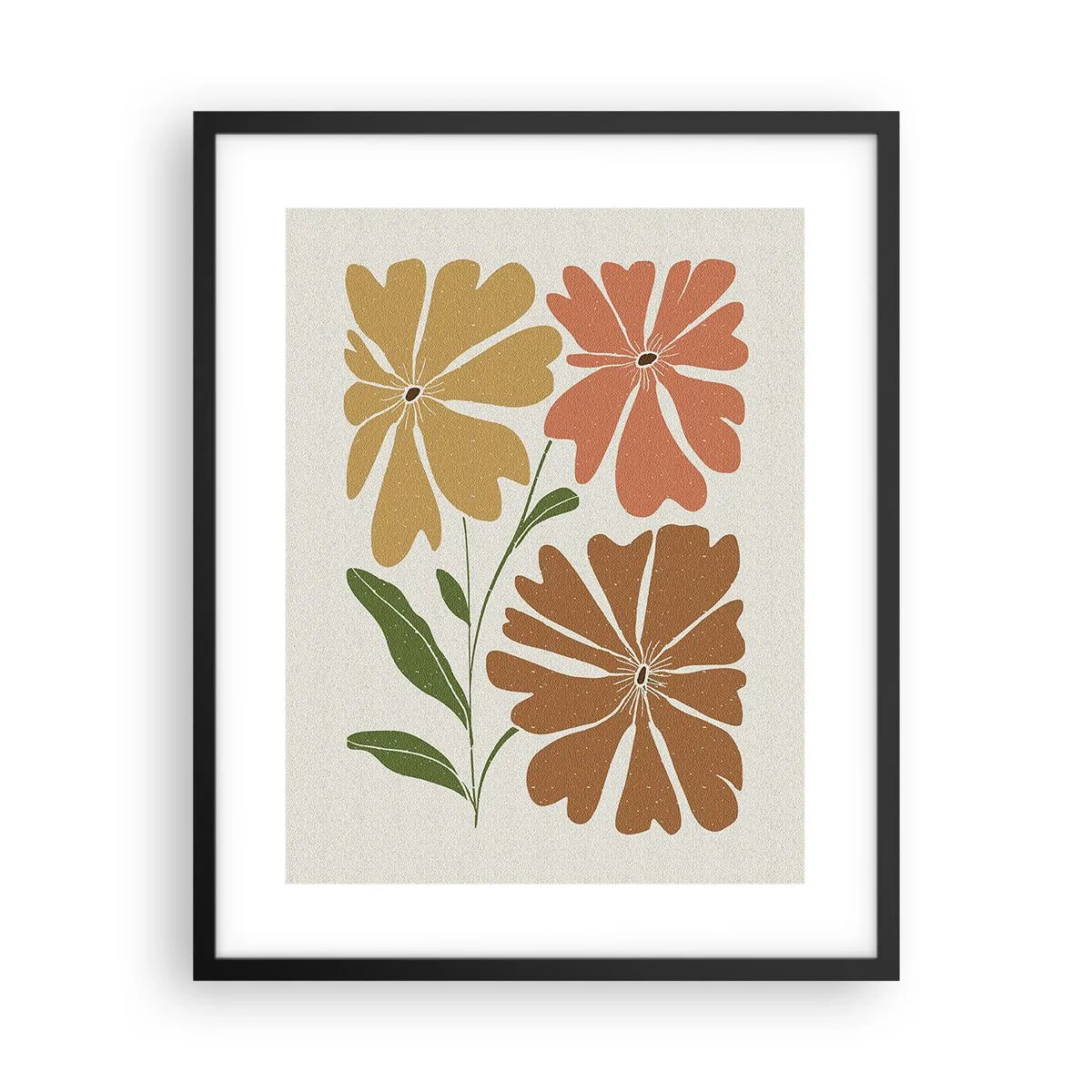 Plakát v černém rámu - Příroda a geometrie - 40x50 cm