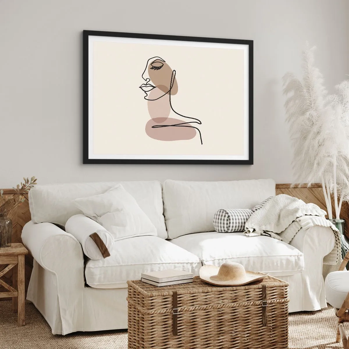 Plakát v černém rámu - Určitá linie krásy - 70x50 cm
