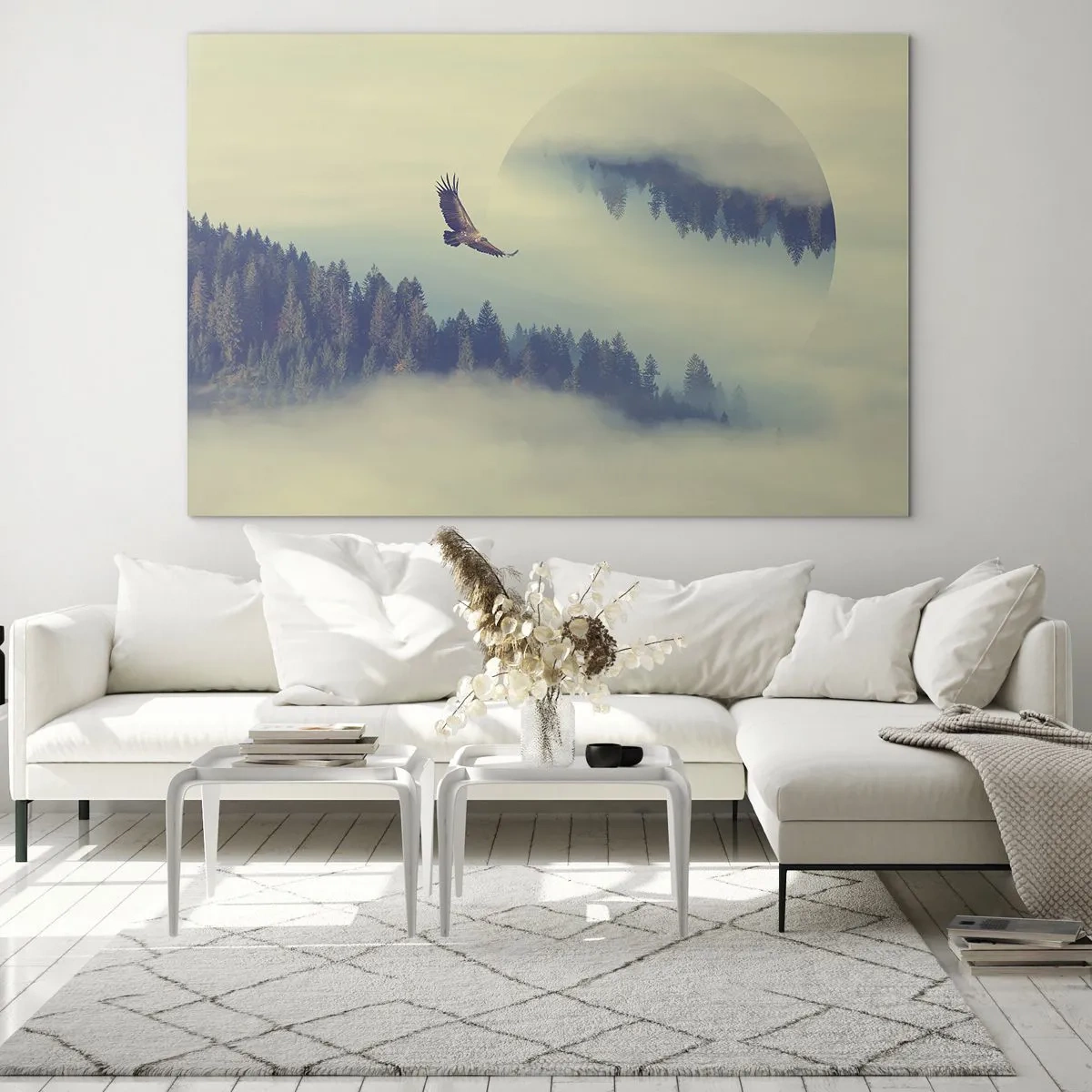 Obraz na skle - Viděla jsem stín orla - 100x70 cm
