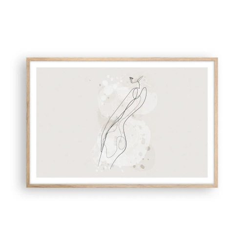 Plakát v rámu světlý dub - Zabloudit pohledem - 91x61 cm