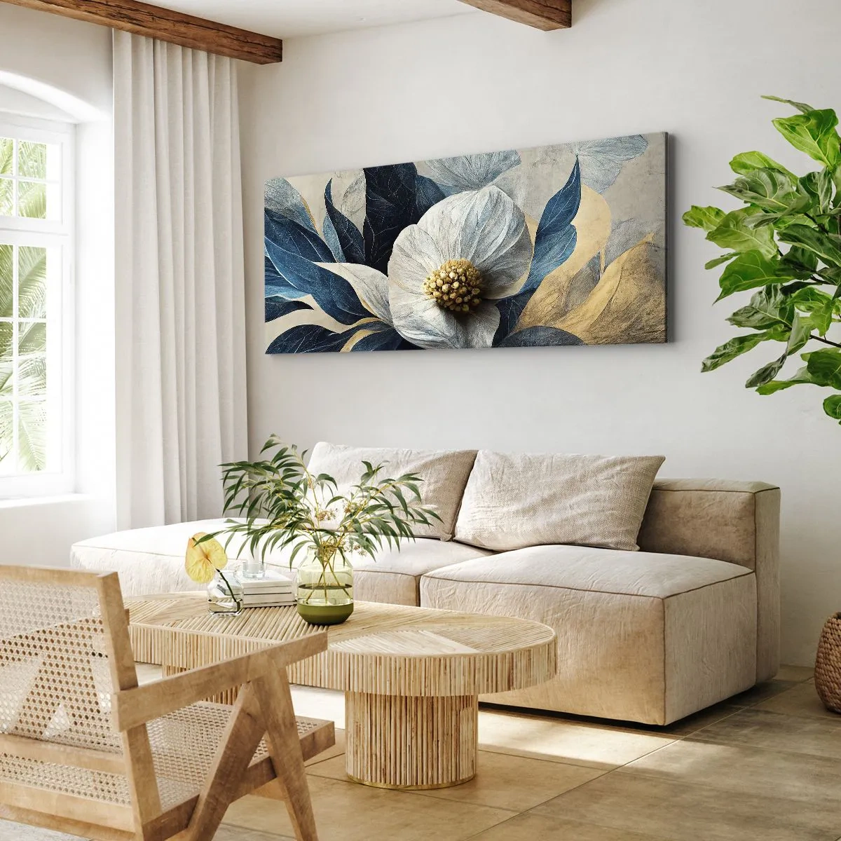 Obraz na plátně - Zlaté srdce - 100x40 cm
