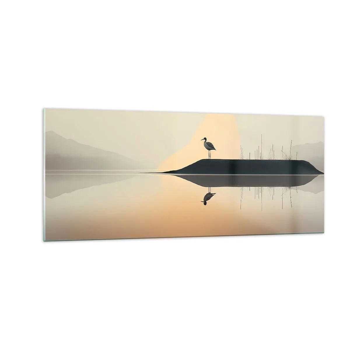 Obraz na skle - Pán na jezeře - 100x40 cm