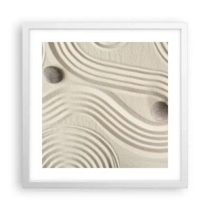 Plakát v bílém rámu - Dotek tepla - 40x40 cm