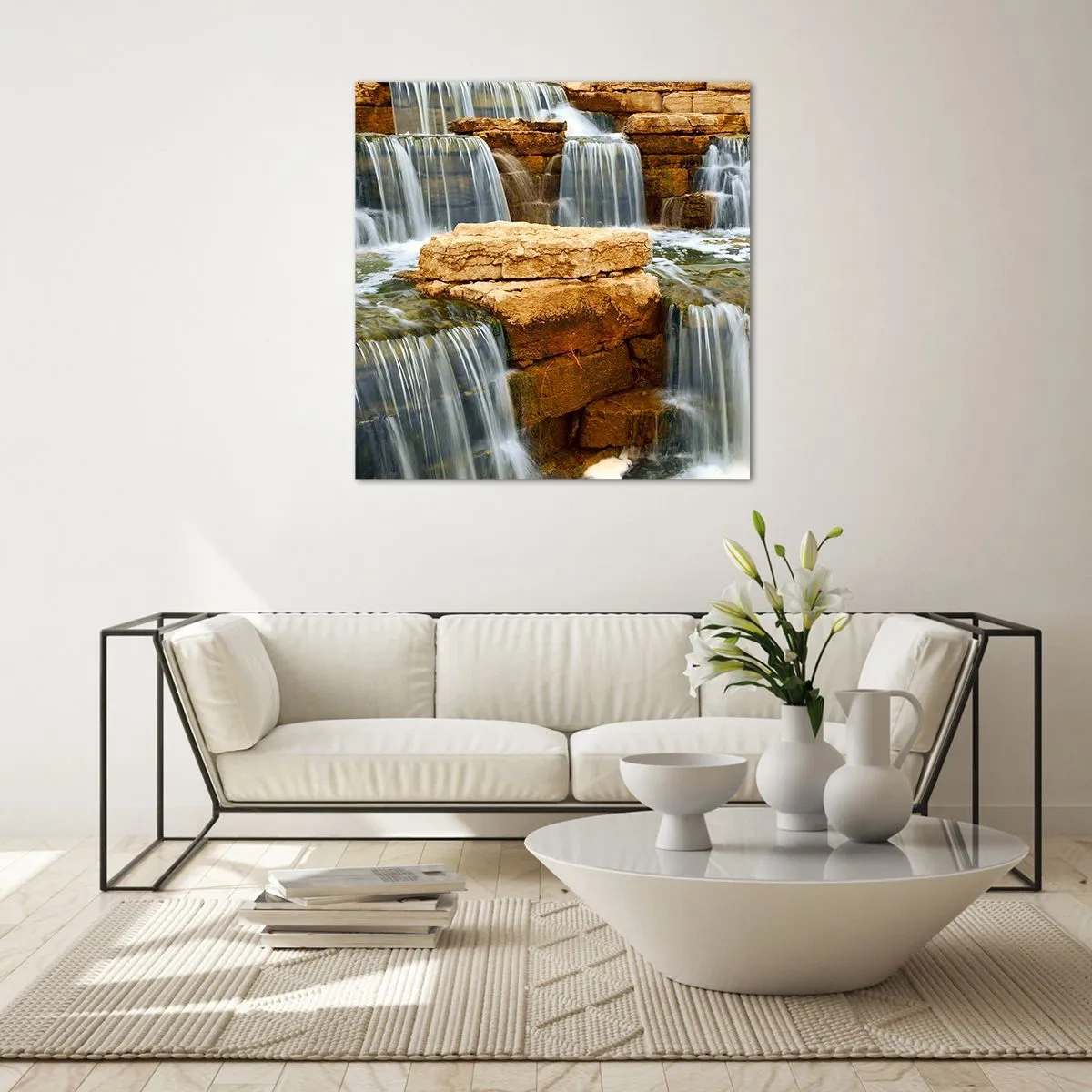 Obraz na skle - Schody do nebe - 60x60 cm