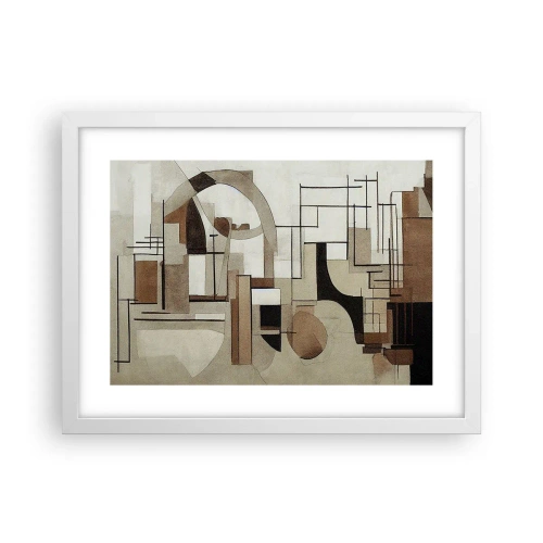 Plakát v bílém rámu - Městská krajina 2.0 - 40x30 cm