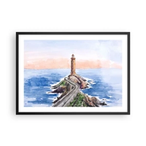 Plakát v černém rámu - Tváří v tvář moři - 70x50 cm