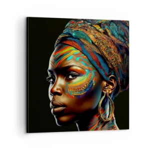 Obraz na plátně - Africká královna - 60x60 cm