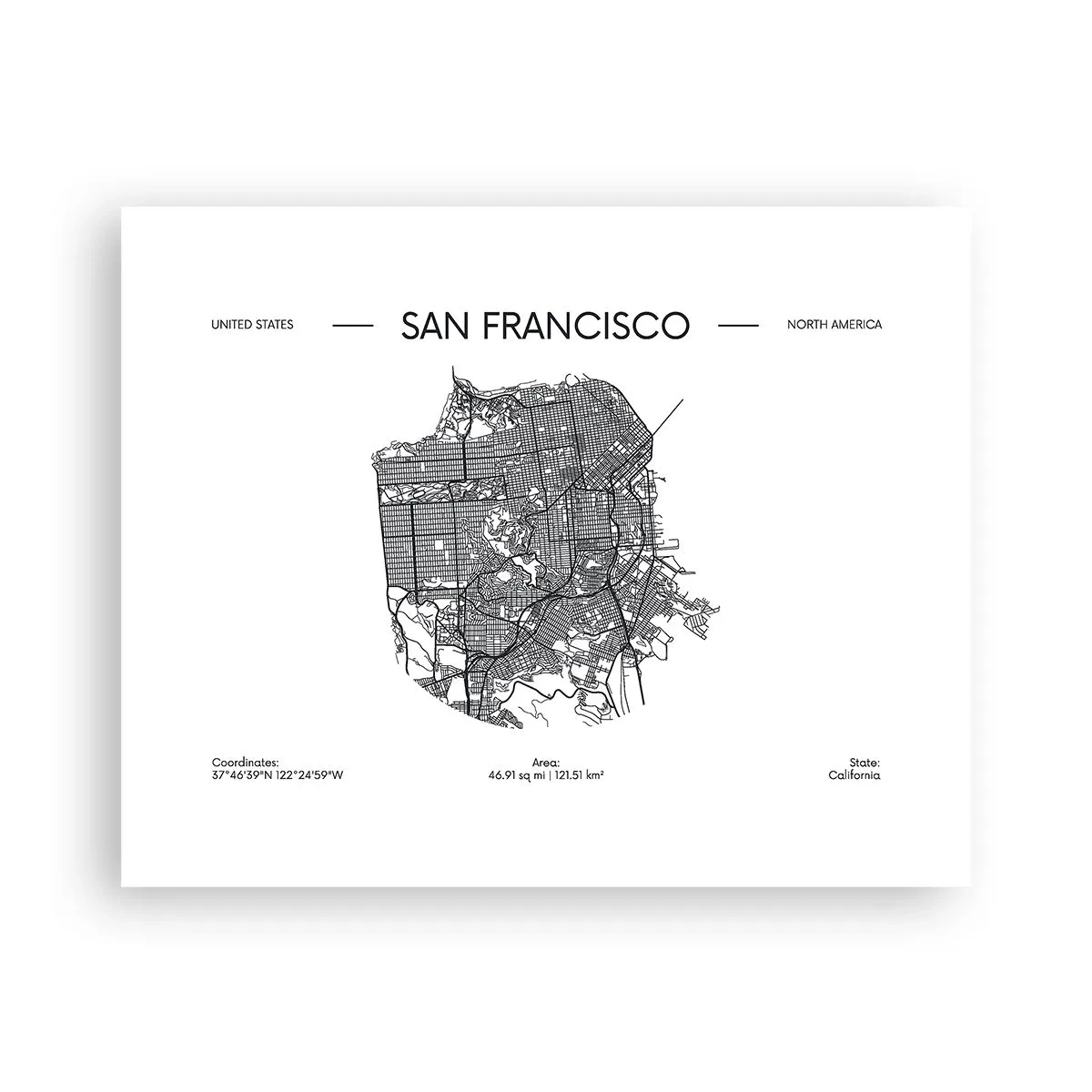Plakát - Anatomie San Francisca - 50x40 cm