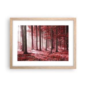 Plakát v rámu světlý dub - Červená je stejně krásná - 40x30 cm