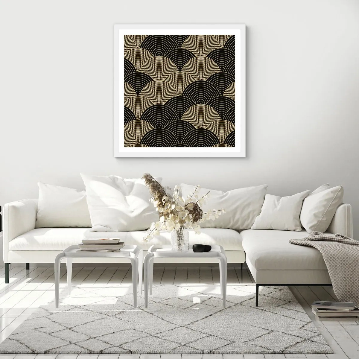 Plakát v bílém rámu - Jednota v mnohosti - 60x60 cm