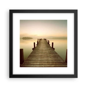 Plakát v černém rámu - Rozbřesk, svítání, světlo - 30x30 cm