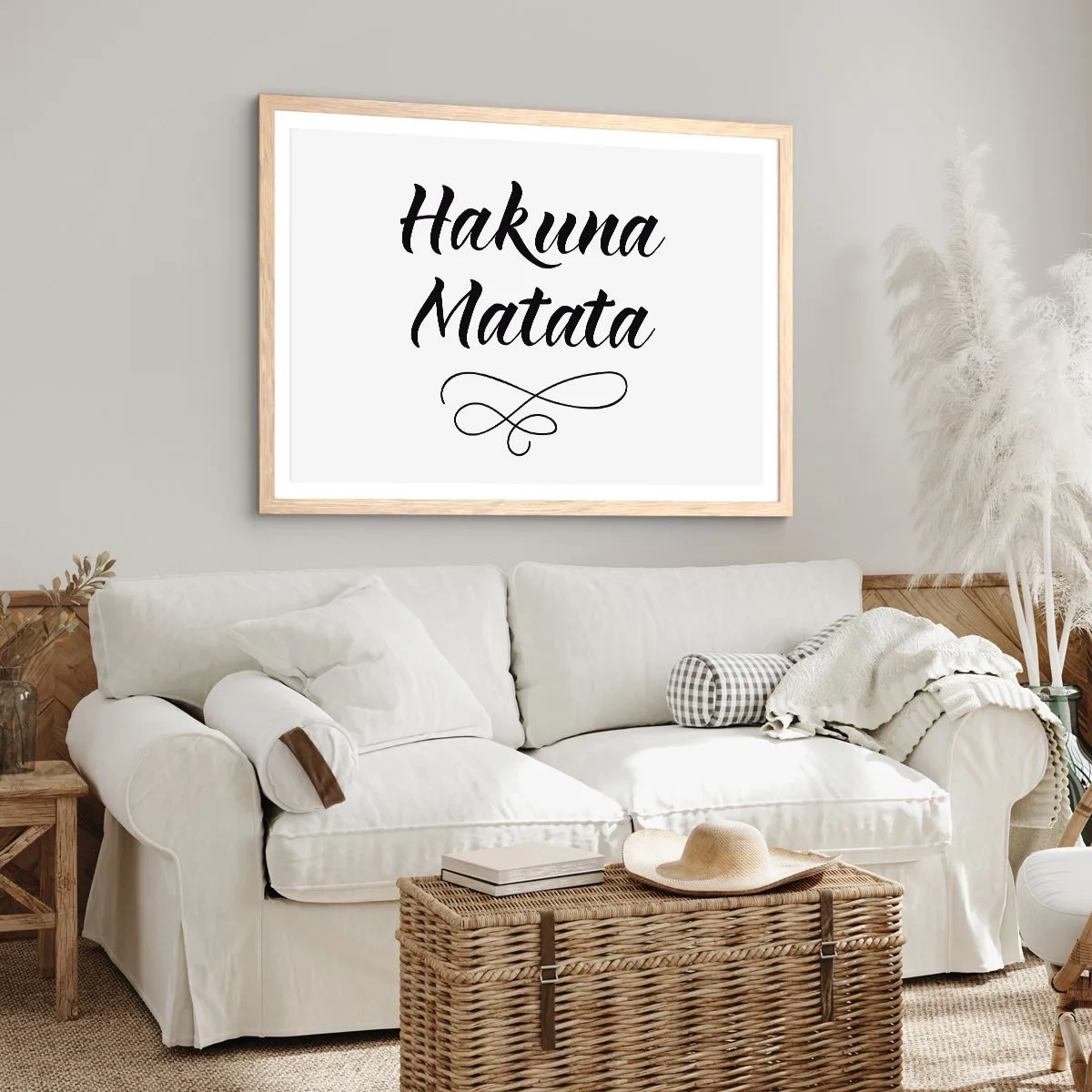 Plakát v rámu světlý dub - Nejlepší rada - 40x30 cm