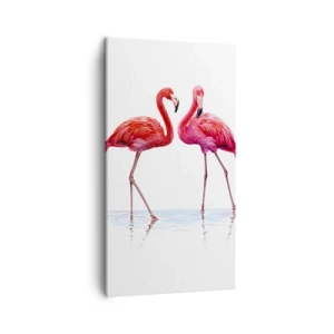 Obraz na plátně - Růžové rendez-vous - 45x80 cm