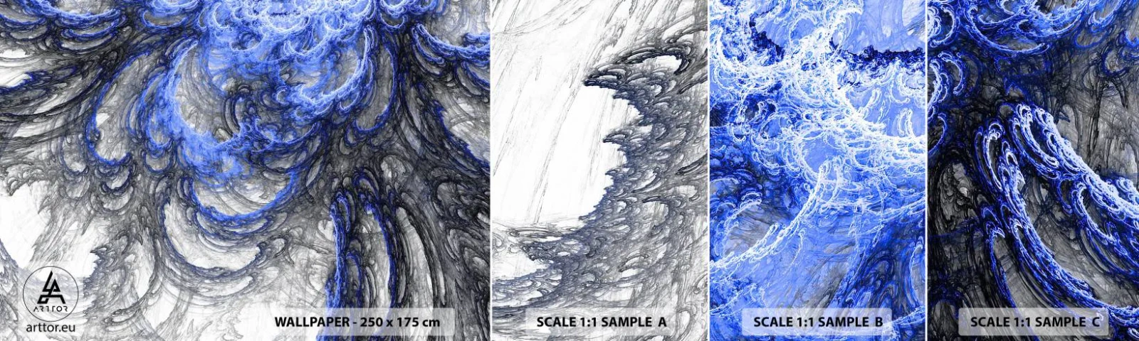 Vzor Fototapety Samolepicí Deluxe Sticker - Zrod vlny - Abstrakce, Kus, Moderní vzor - 100x30 cm