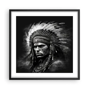 Plakát v černém rámu - Vůdce a bojovník - 50x50 cm