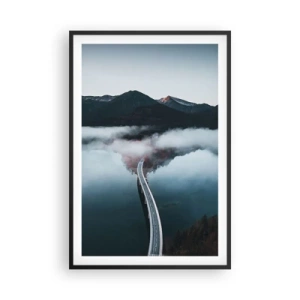 Plakát v černém rámu - U vody hladké jako zrcadlo - 61x91 cm