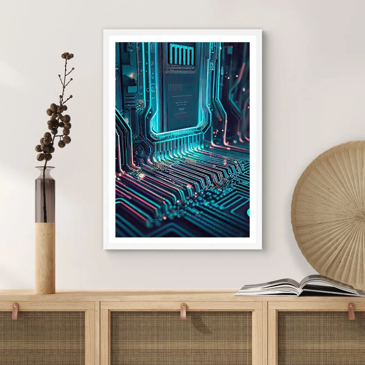 Plakát v bílém rámu - Jen tak přemýšlím… - 70x100 cm