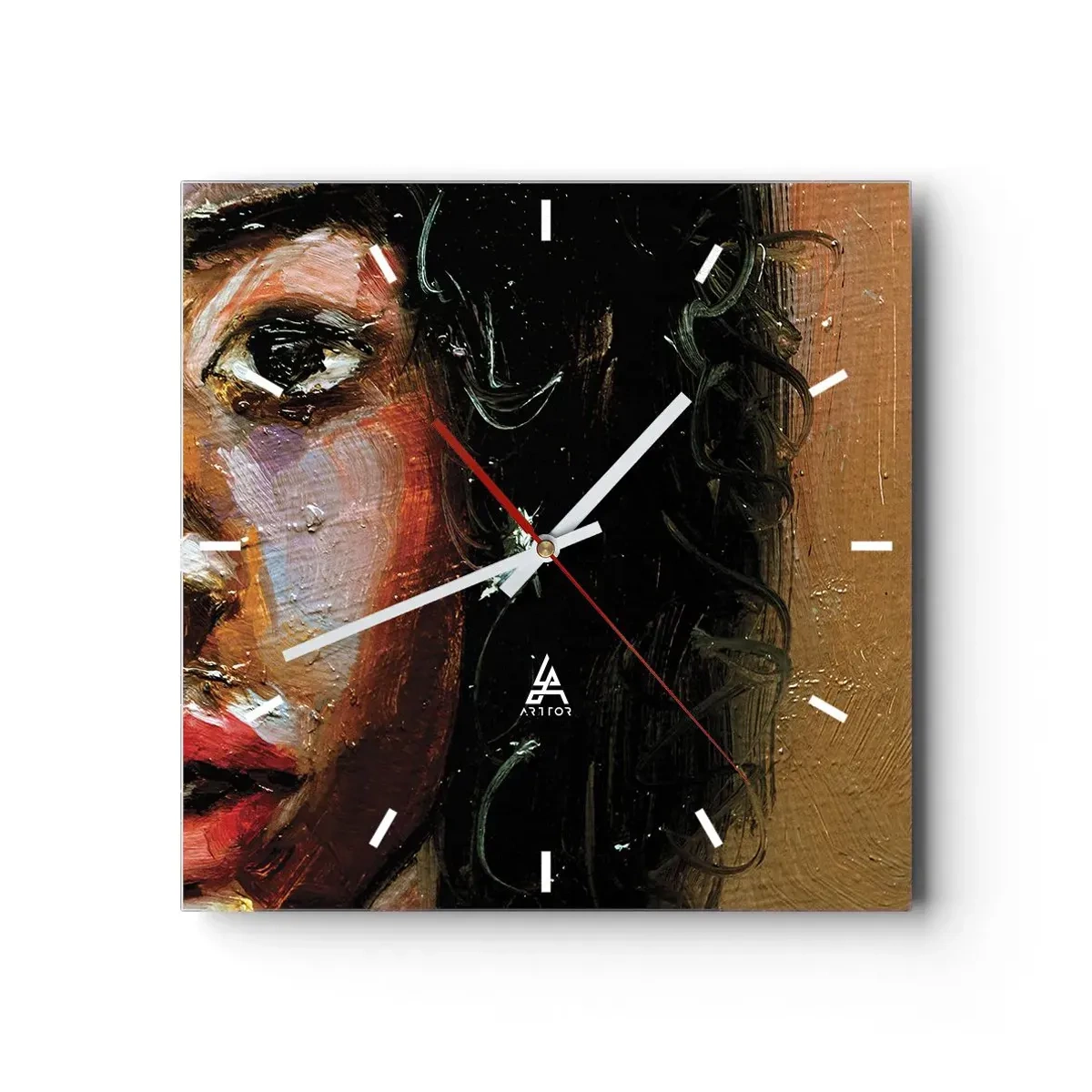 Nástěnné hodiny - Černá a jas - 40x40 cm